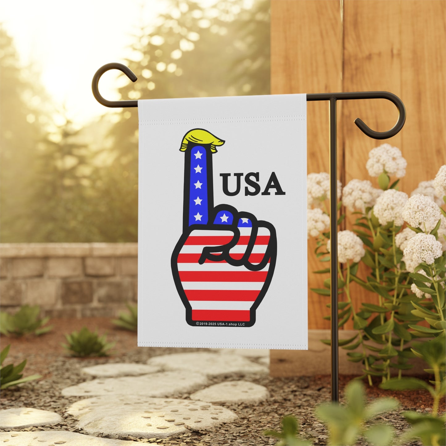 USA-1 Themed Style 1 Flag Garden Banner, Patriotic Yard Decor, Fourth of July Decoration, Outdoor Flag, American Theme Banner
