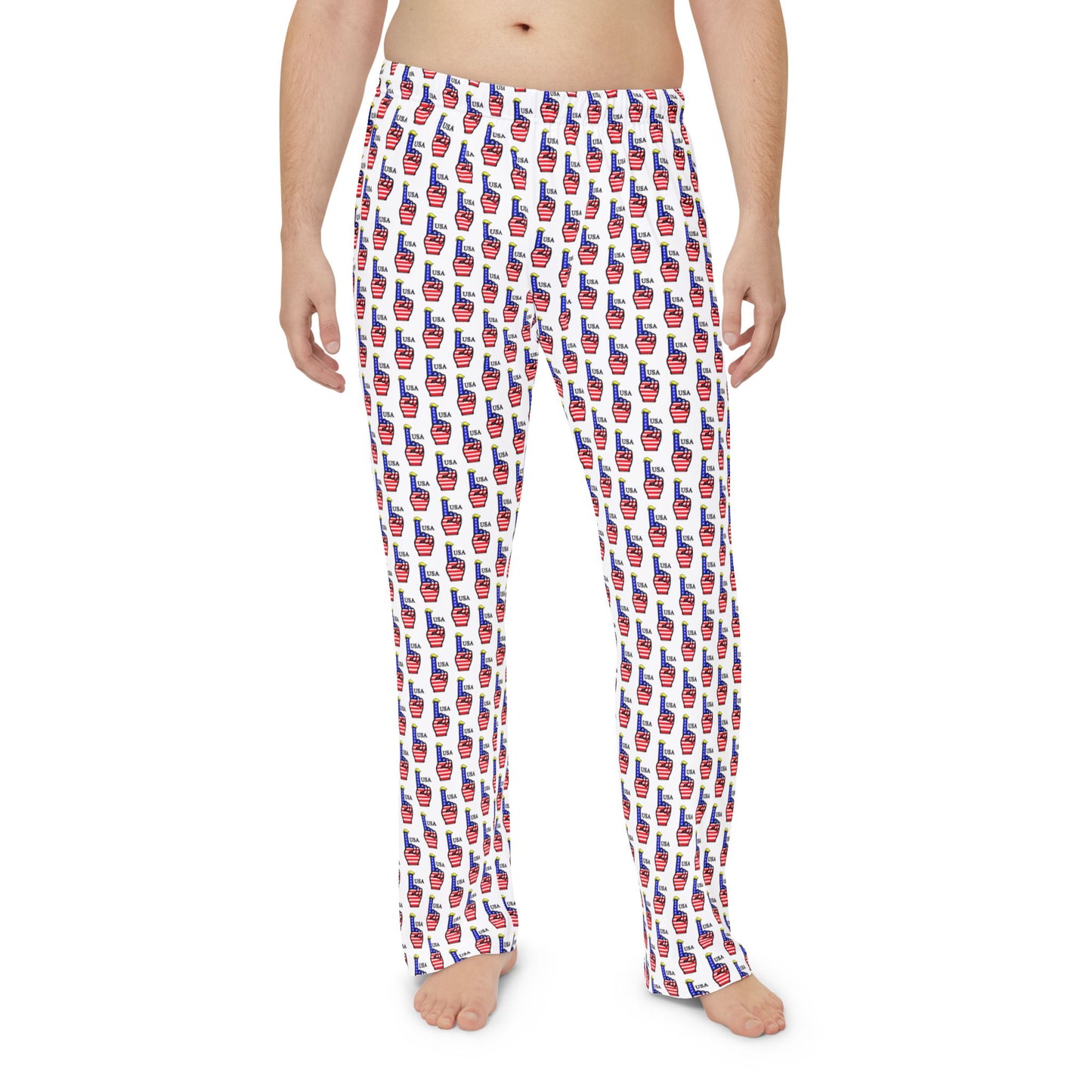 USA-1 Themed Men's Fun Print Pajama Pants, Cozy Sleepwear, Gift for Him, Relaxation Attire, Holiday Lounge Pants, Casual Homewear