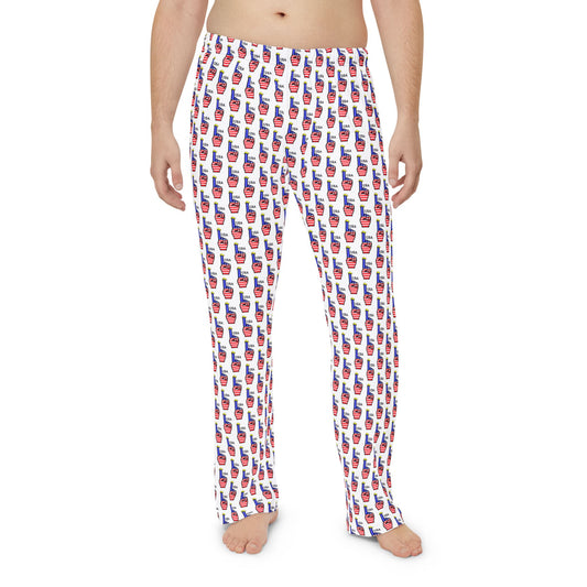 USA-1 Themed Men's Fun Print Pajama Pants, Cozy Sleepwear, Gift for Him, Relaxation Attire, Holiday Lounge Pants, Casual Homewear