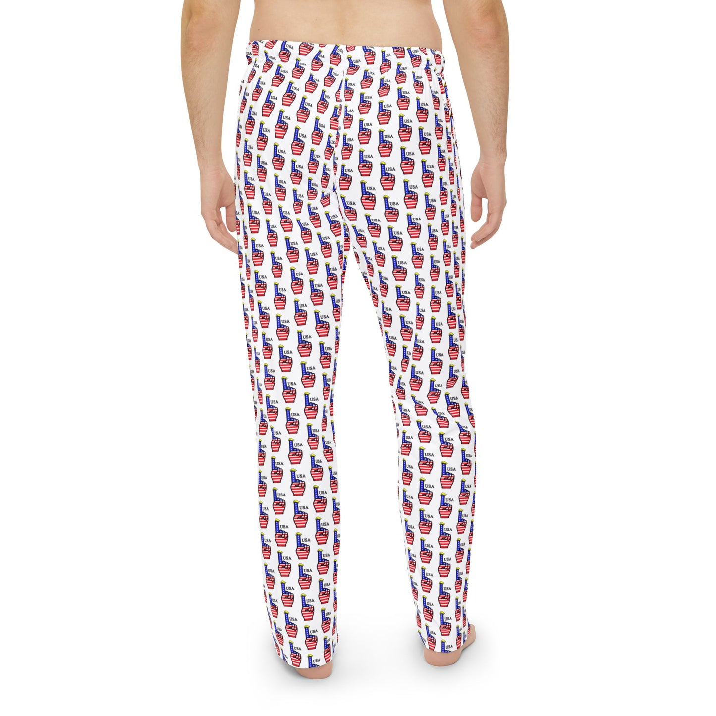 USA-1 Themed Men's Fun Print Pajama Pants, Cozy Sleepwear, Gift for Him, Relaxation Attire, Holiday Lounge Pants, Casual Homewear