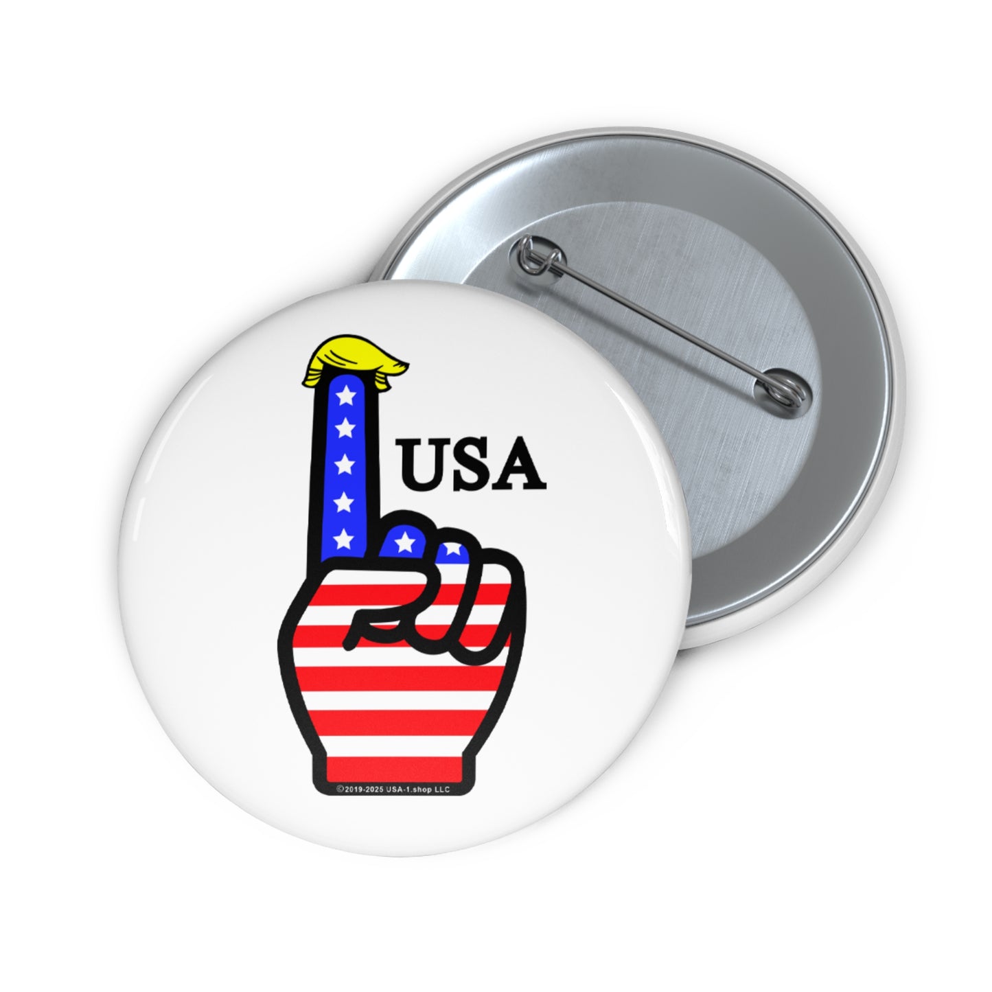 USA-1 Themed Pin Buttons, Perfect for Political Events, Independence Day, Personal Expression, Collectible Badges