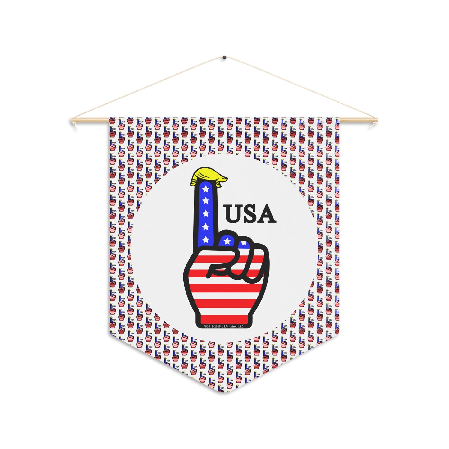 USA-1 Themed Style 2 Pennant, Sports Fan Banner, Fourth of July Decoration, Wall Hanging for Home