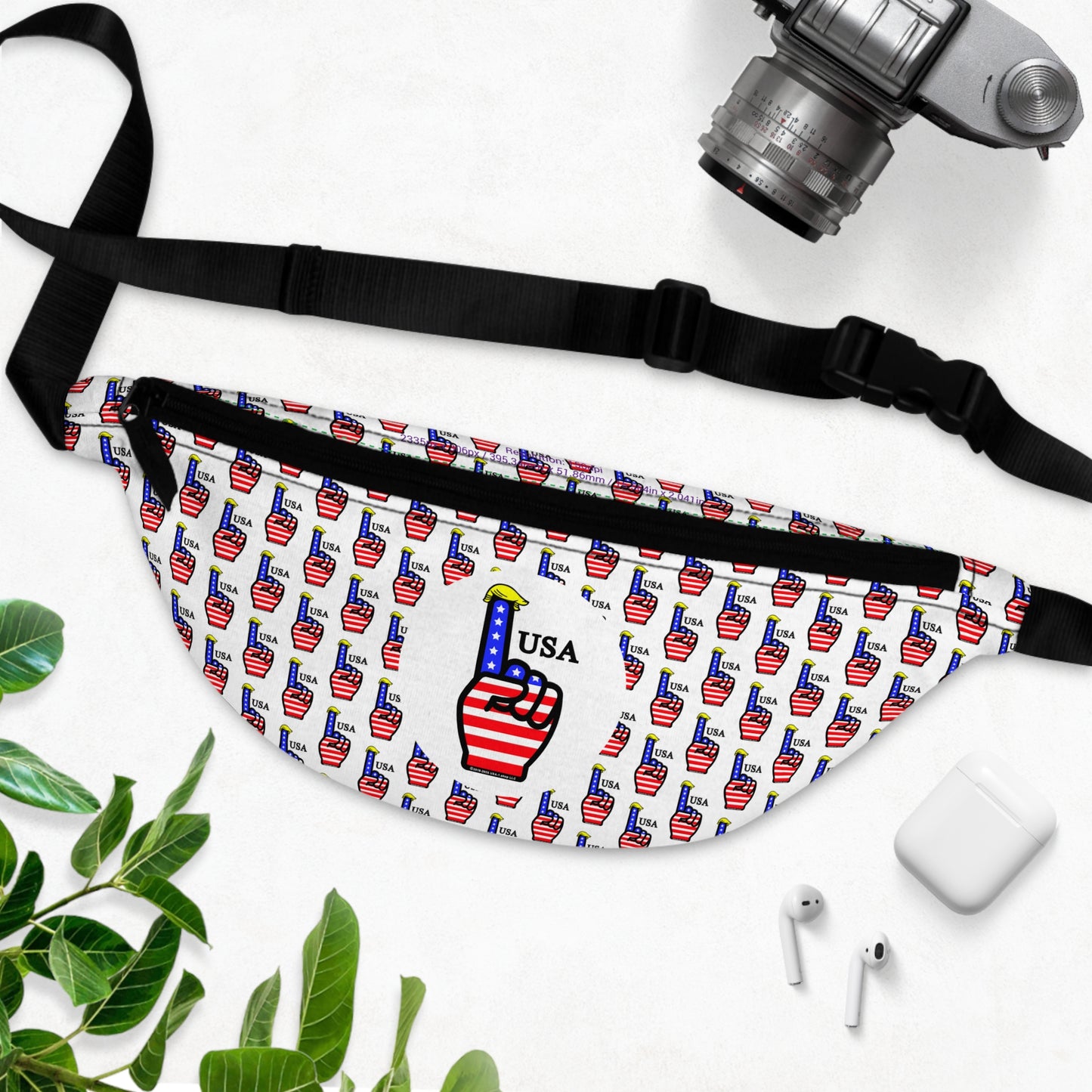 USA-1 Themed Fanny Pack, Fun Festival Accessory, Ideal for Concerts, Fourth of July, Sports Events, Travel Essentials, Hipster Gear