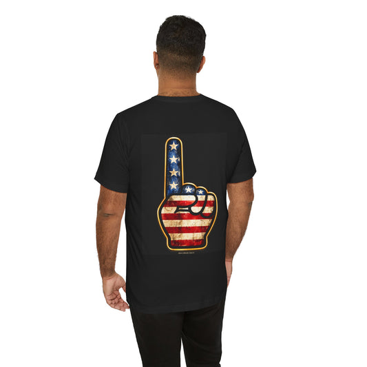 USA #1 on Classic Black T - Back Side Print