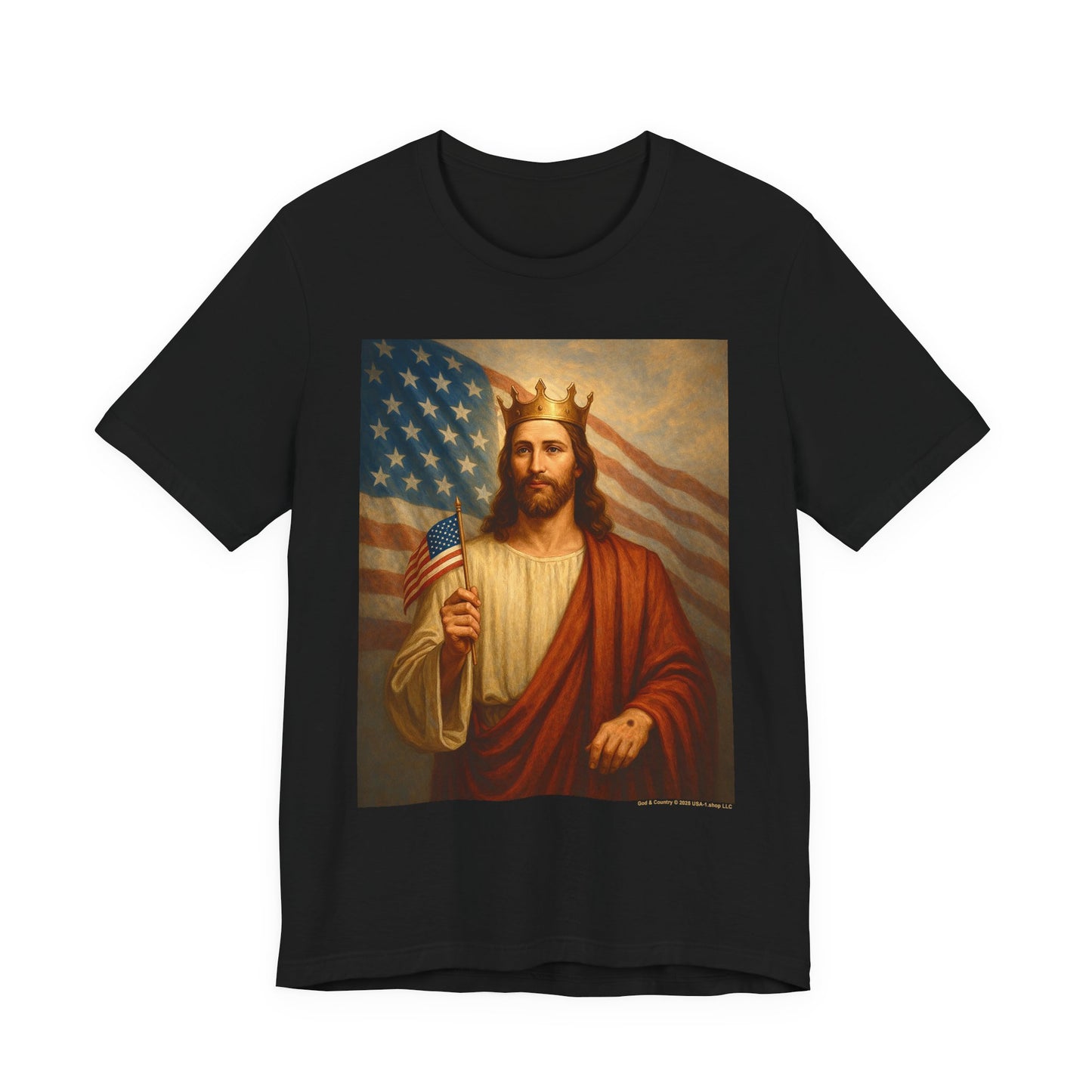 God & Country on Classic Black T