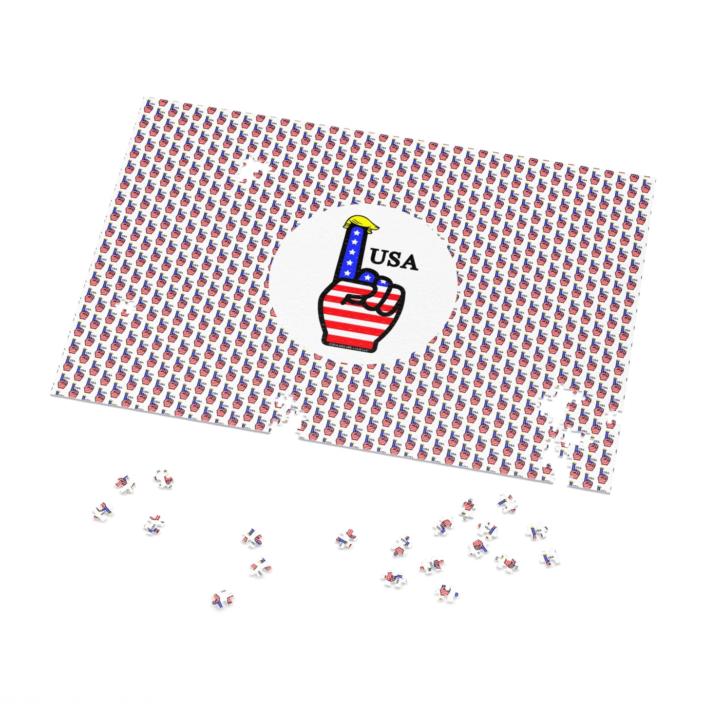 USA-1 Themed Jigsaw Puzzle with Tin – Patriotic Gift, Fun Family Activity, Home Decor, Holiday Entertainment, USA Puzzle