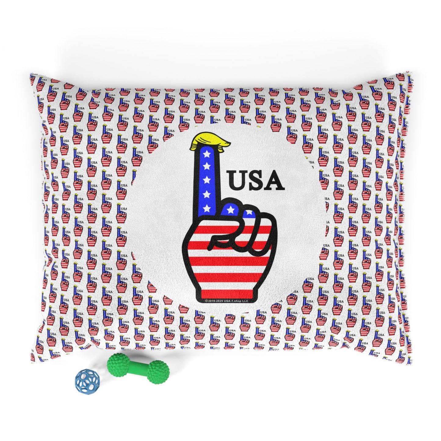USA-1 Themed Pet Bed, Comfortable Dog Bed, Cat Bed,  Pet Cushion, Ideal for July 4th, Pet Lovers Gift