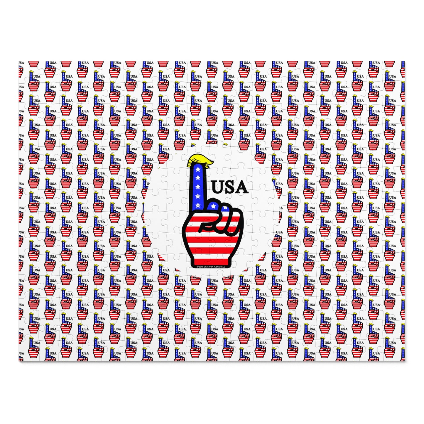 USA-1 Themed Jigsaw Puzzle with Tin – Patriotic Gift, Fun Family Activity, Home Decor, Holiday Entertainment, USA Puzzle