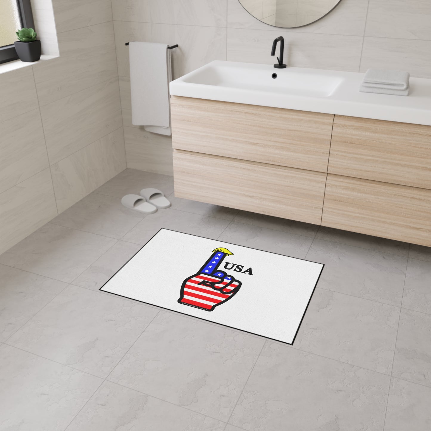 USA-1 Themed Style 1 Heavy Duty Floor Mat, Durable Entrance Rug, American Flag Decor, Sports Theme Mat, Indoor/Outdoor Welcome Mat