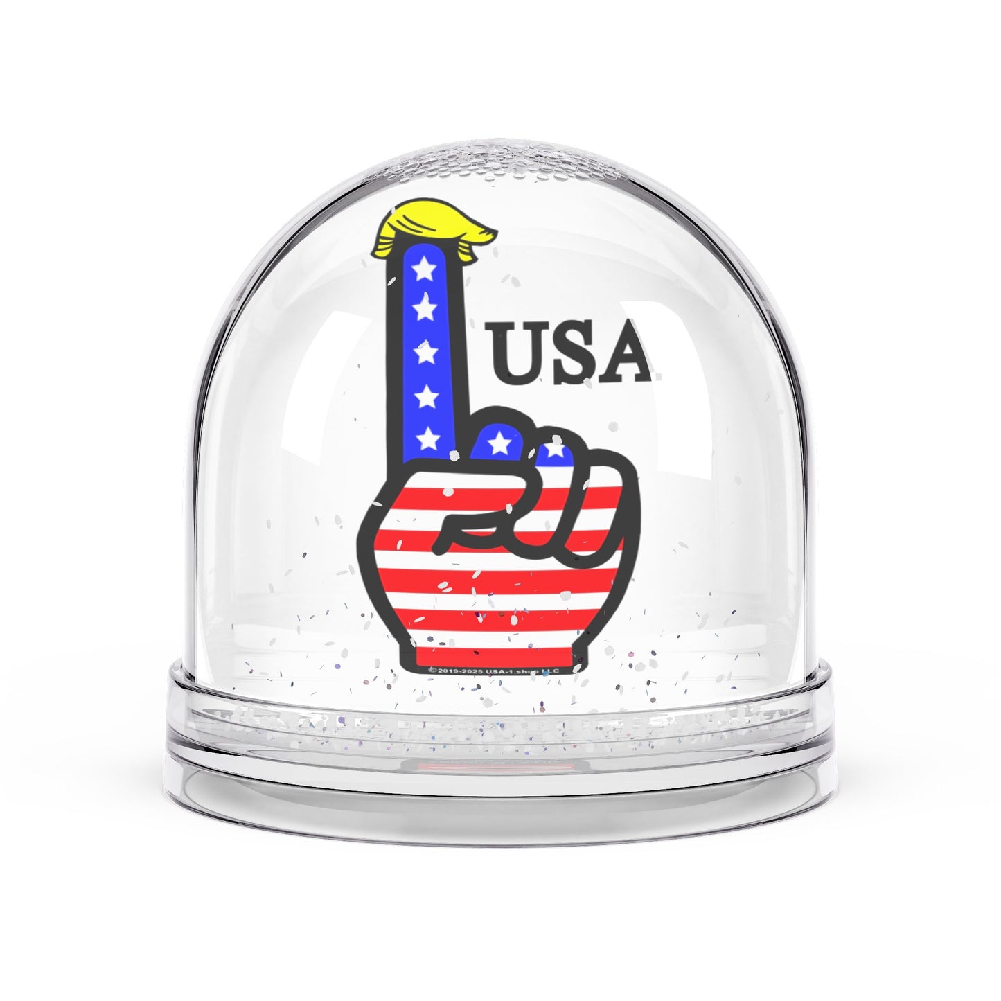 USA-1 Themed Snow Globe, USA Decor, American Home Accent, Gift for Patriots, Sports Fans, 4th of July Decoration