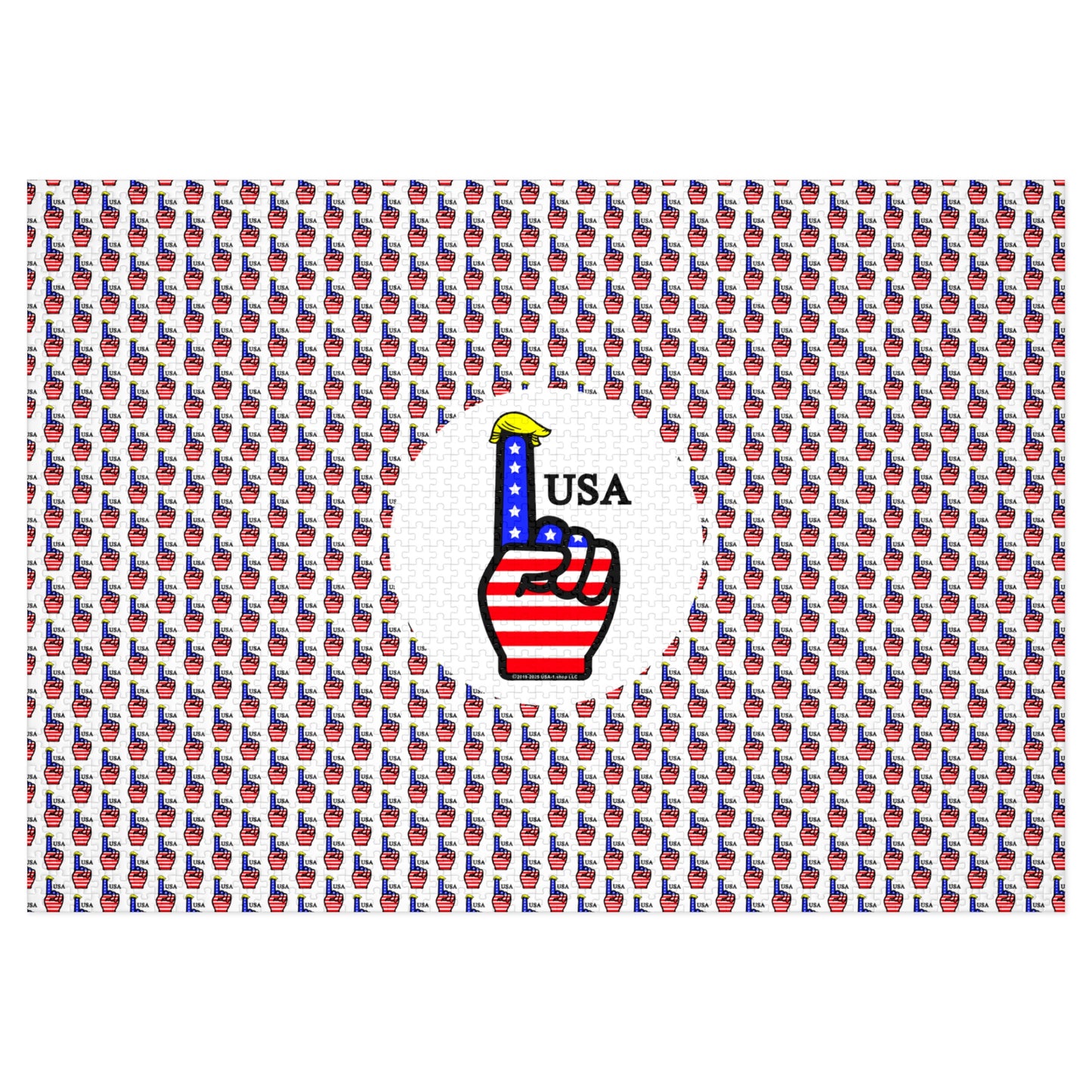 USA-1 Themed Jigsaw Puzzle with Tin – Patriotic Gift, Fun Family Activity, Home Decor, Holiday Entertainment, USA Puzzle