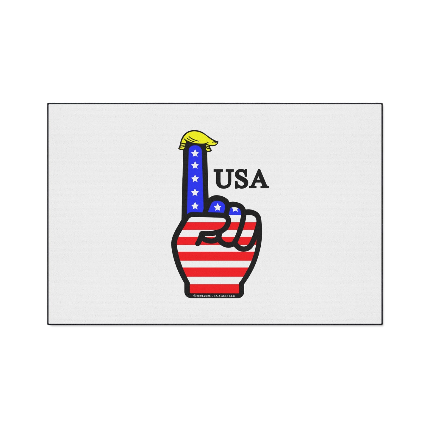 USA-1 Themed Style 1 Heavy Duty Floor Mat, Durable Entrance Rug, American Flag Decor, Sports Theme Mat, Indoor/Outdoor Welcome Mat