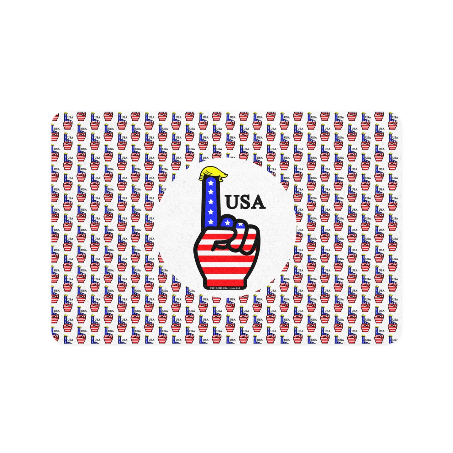 USA-1 Themed Pet Food Mat - Perfect for Dog & Cat Lovers, Fun Kitchen Decor, Gift for Pet Owners, Independence Day, Everyday Use