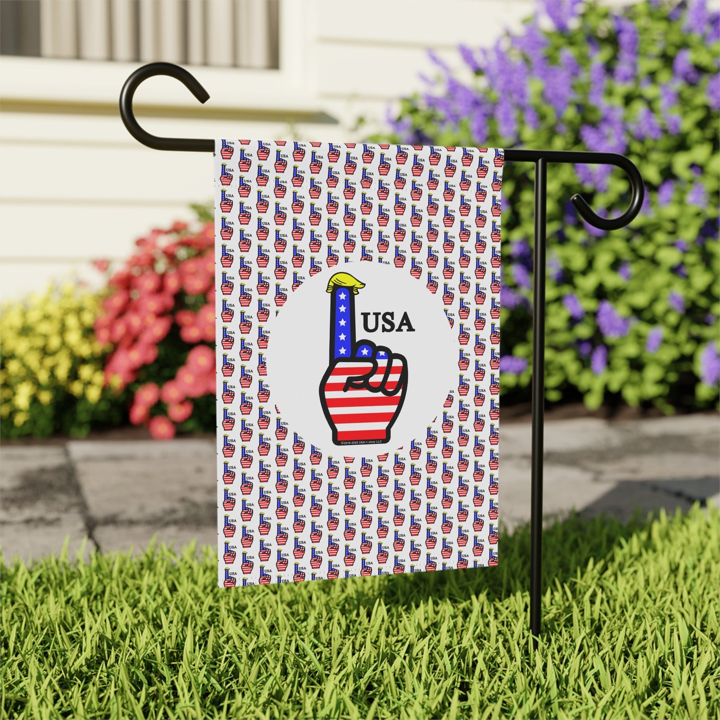 USA-1 Themed Style 2 Flag Garden Banner, Patriotic Yard Decor, Fourth of July Decoration, Outdoor Flag, American Theme Banner