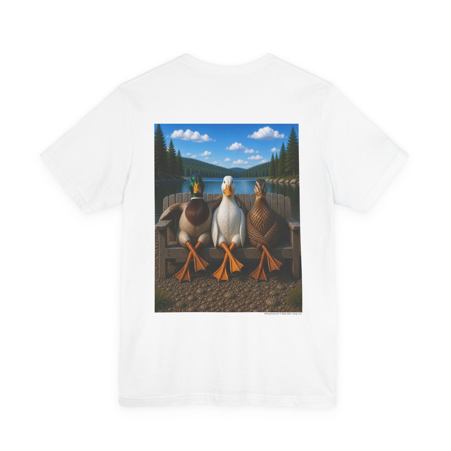 Sitting Ducks 01 on Classic White T - Back Side Print