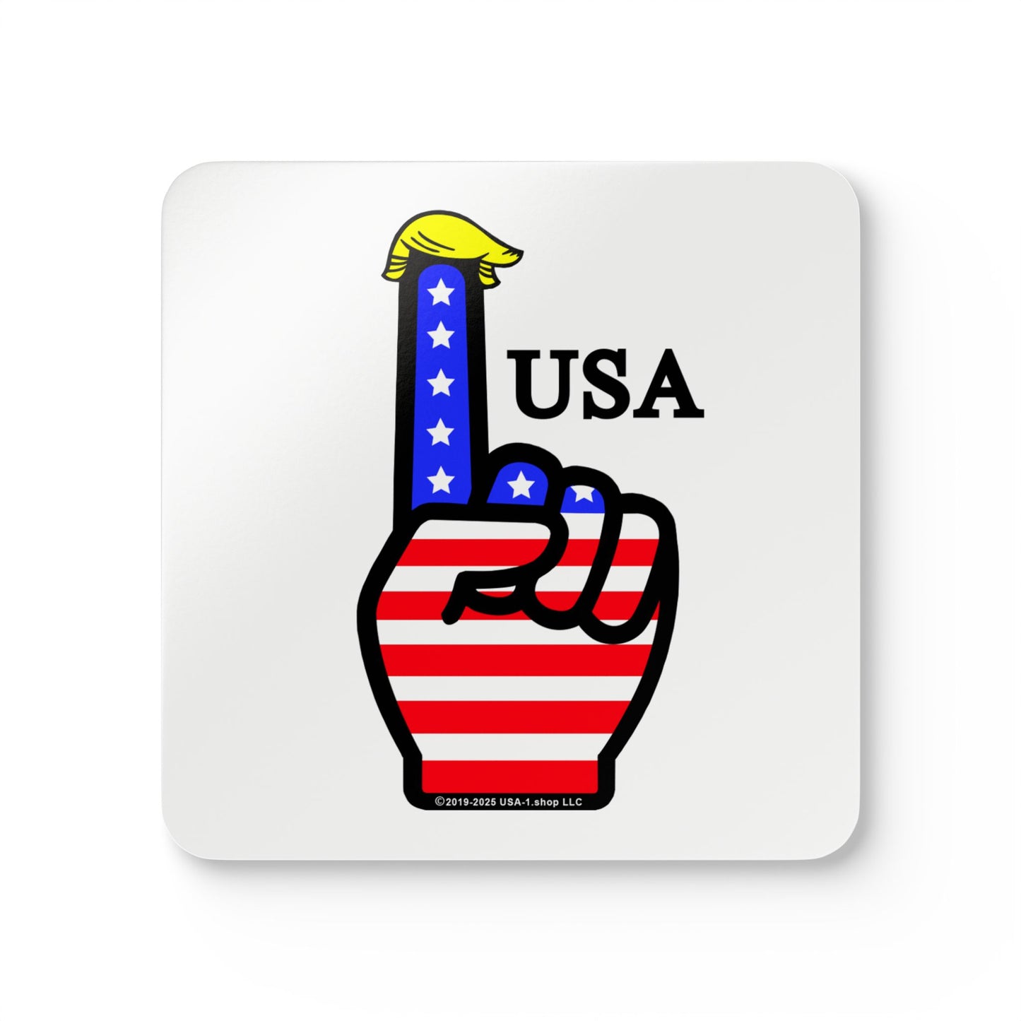 USA-1 Themed Style 1 Corkwood Coaster Set | Great for Parties, Independence Day, Decor, Gift | Fun Drinkware Accessory