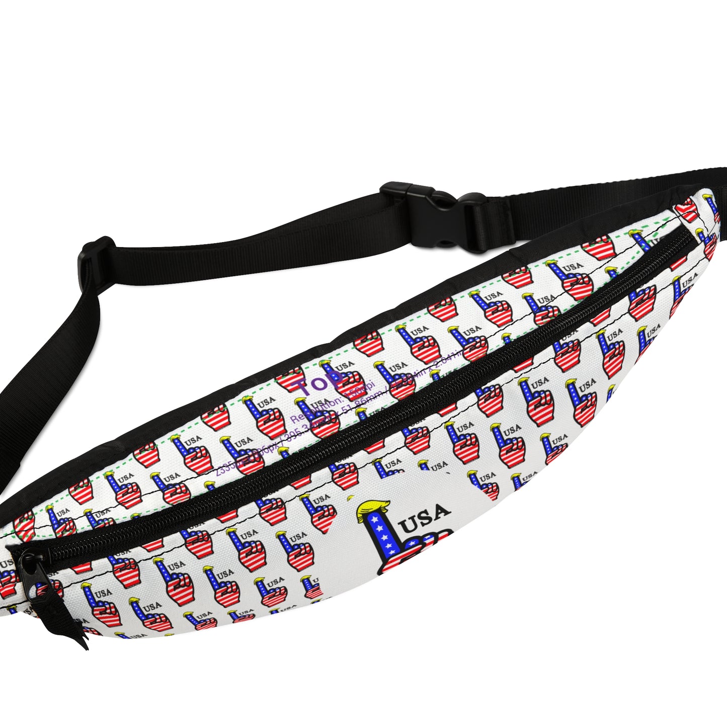 USA-1 Themed Fanny Pack, Fun Festival Accessory, Ideal for Concerts, Fourth of July, Sports Events, Travel Essentials, Hipster Gear