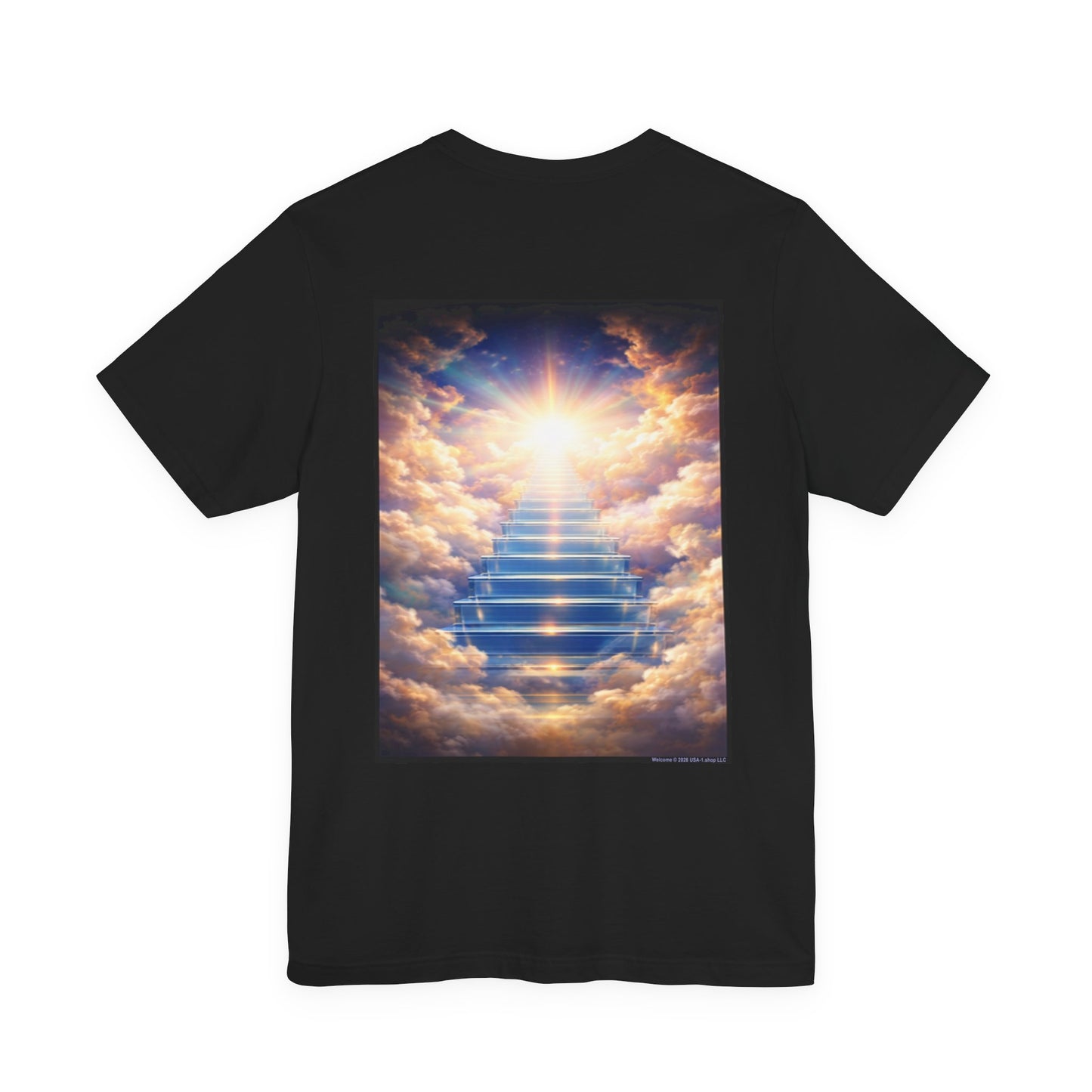 Welcome on Classic Black T - Back Side Print