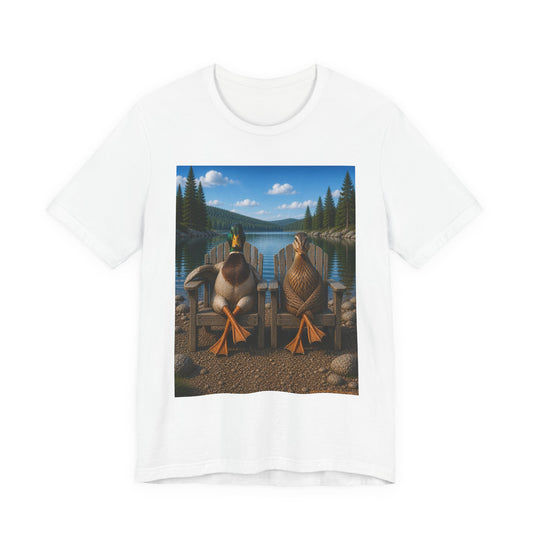 Sitting Ducks 02 on Classic White T - Front Side Print